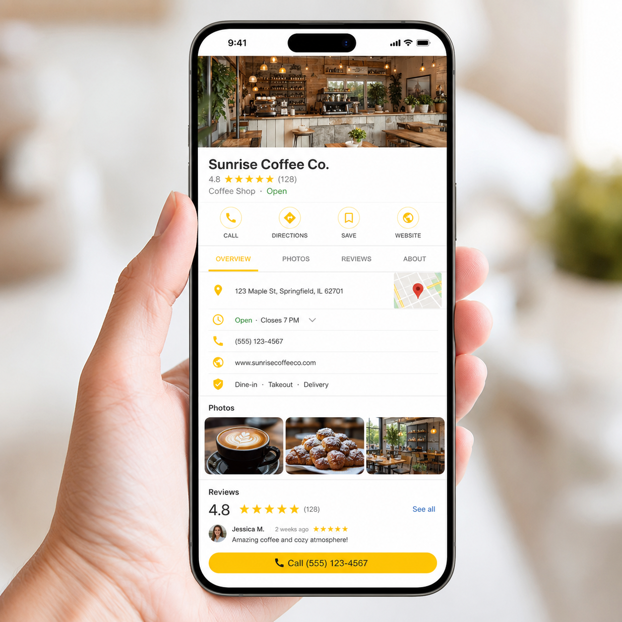Start optimized google business profile